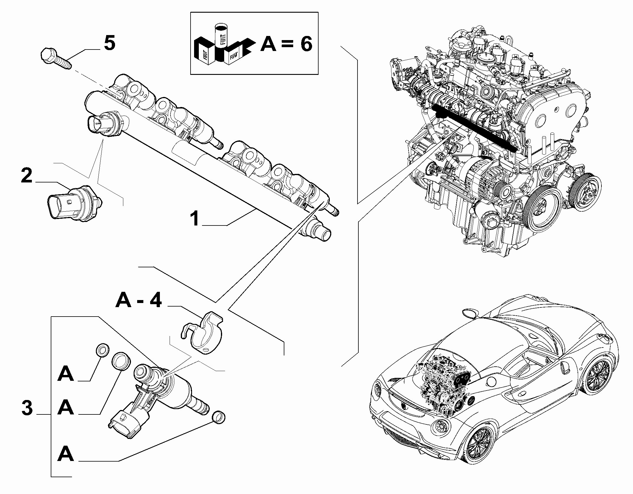 Injecteur Bosch gros débit Alfa Romeo 4C 1750 TBi – Image 3